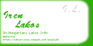 iren lakos business card